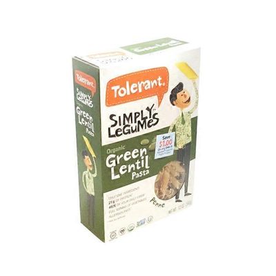 Tolerant Organic Green Lentil Penne Pasta