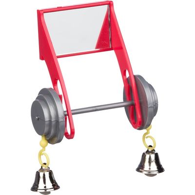 Insight Activi Toys Mirrored Barbell Bird Toy 3.5" L X 2" W X 3.5" H