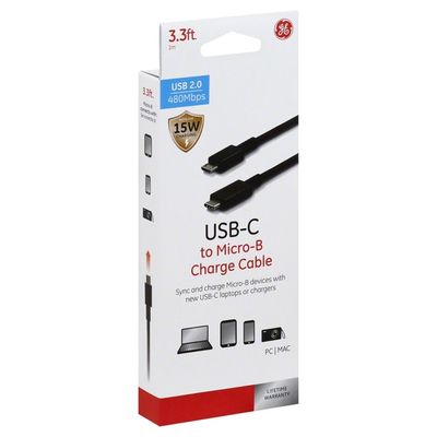 GE Charge Cable, USBC to Micro B