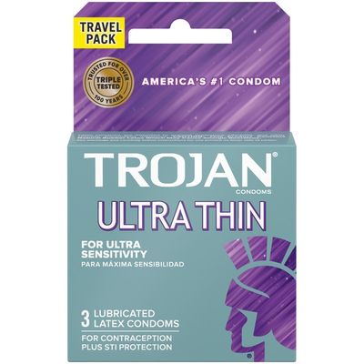 Trojan Ultra Thin Lubricated Condoms 3ct Travel Pack 3 1n Instacart