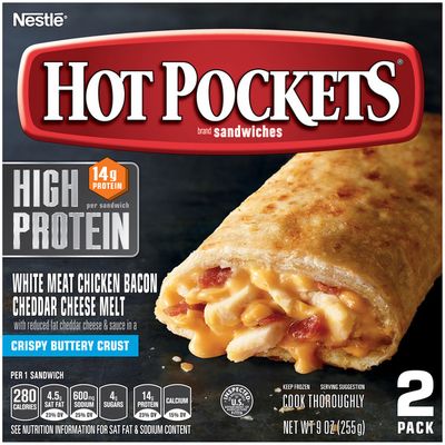 Hot Pockets High Protein Chicken Bacon Cheddar Cheese Melt Frozen Snacks