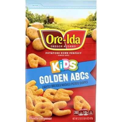 Ore-Ida Kids Golden ABCs Lightly Breaded French Fry Mashed Frozen Potato Shapes