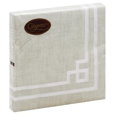 Caspari Napkins, Natural, Rive Gauche, Triple-Ply