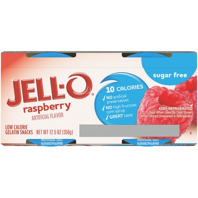 Jell-O Raspberry Sugar Free Ready-to-Eat Gelatin Snacks