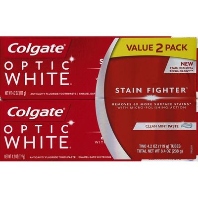 Colgate Toothpaste, Fluoride, Anticavity, Clean Mint, 2 Value Pack