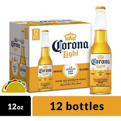 Corona Light Mexican Lager Beer Bottles