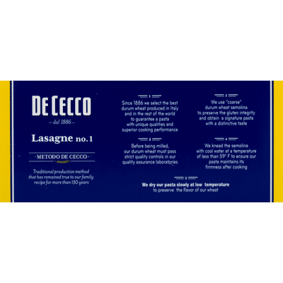 De Cecco Lasagne No. 1