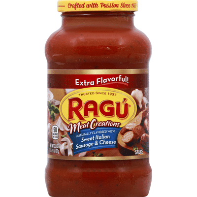 Ragu Sauce Sweet Italian Sausage Cheese Meat Creations 23 9 Oz Delivery Or Pickup Near Me Instacart