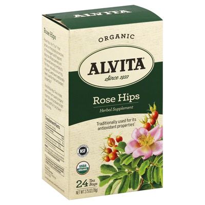 Alvita Herbal Tea, Organic, Rose Hips, Bags