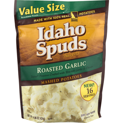 Idaho Spuds Mashed Potatoes Roasted Garlic