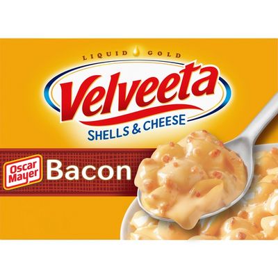 VELVEETA Shells & Cheese with Bacon, Shell Pasta & Cheese Sauce Meal