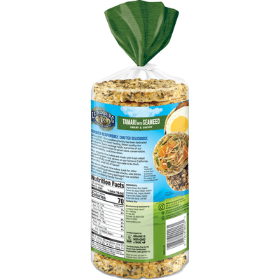 Lundberg Family Farms Organic Rice Cakes Tamari with Seaweed