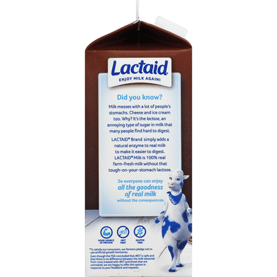Lactaid Milk, Lowfat, Chocolate, 1% Milkfat