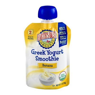 Earth's Best Organic Stage 2 Greek Yogurt Smoothie Banana
