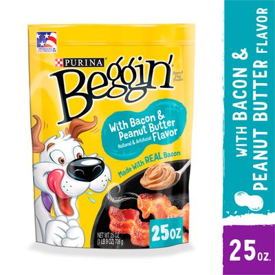 Purina Beggin' Strips Real Meat Dog Treats, With Bacon & Peanut Butter Flavor