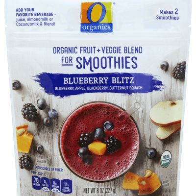 O Organics Organic Fruit + Veggie Blend for Smoothies, Blueberry Blitz