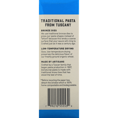 bionaturae Penne Rigate, Durum Semolina, 100% Organic