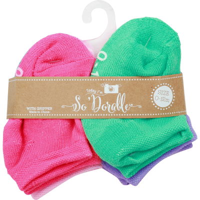 So Dorable Socks with Gripper, 0-12 Months