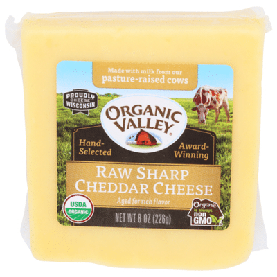 Organic Valley Raw Organic Sharp Cheddar Cheese Block