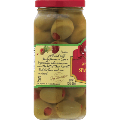 Mezzetta Olives, Spanish Queen, Super Colossal, Pimento Stuffed