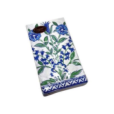 Caspari Blue Ceramica Paper Guest Towels