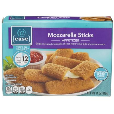 Ease Mozzarella Sticks Golden Breaded Mozzarella Cheese Sticks With A Side Of Marinara Sauce Appetizer 11 Oz Instacart