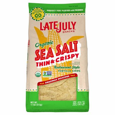 LATE JULY® Snacks Sea Salt Thin & Crispy Tortilla Chips