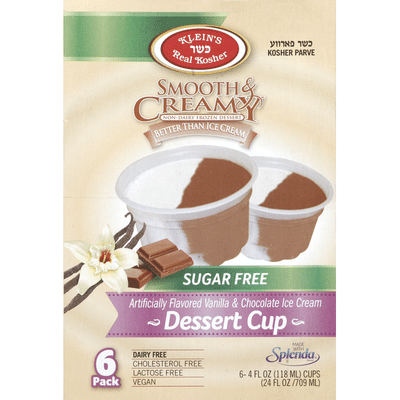 Klein S Frozen Dessert Non Dairy Sugar Free Vanilla Chocolate Dessert Cup 6 Pack 6 Each Instacart
