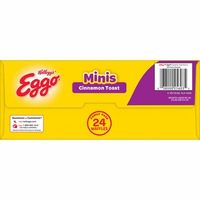 Eggo Mini Frozen Waffles, Frozen Breakfast, All Day Kids Snacks, Cinnamon Toast
