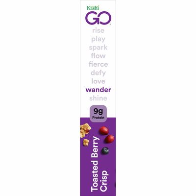 Kashi GO Breakfast Cereal, Vegan Protein, Fiber Cereal, Toasted Berry Crisp