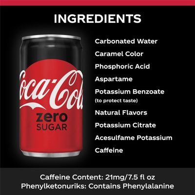 Coca Cola Zero Sugar Diet Soda Soft Drink
