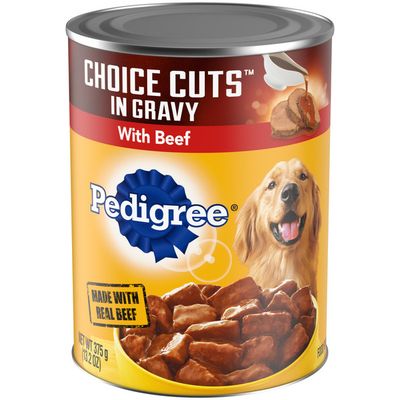 Pedigree Adult Canned Soft Wet Dog Food with Beef