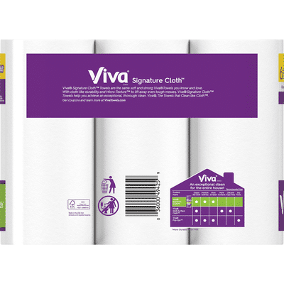 Viva Towels, Choose-A-Sheet, Big Rolls, 1-Ply
