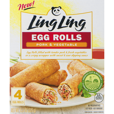 Ling Ling Egg Rolls, Pork & Vegetable