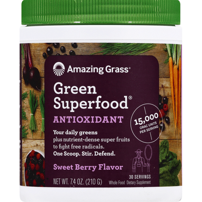 Amazing Grass Green Superfood, Sweet Berry Flavor, Antioxidant