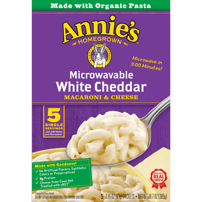 Annie's White Cheddar Macaroni & Cheese, Microwavable Mac & Cheese
