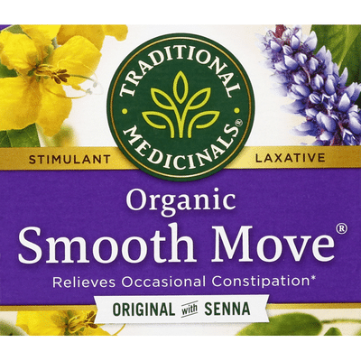 Traditional Medicinals Herbal Supplement, Organic, Original with Senna, Smooth Move, Bags