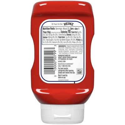 Heinz Tomato Ketchup with No Sugar Added