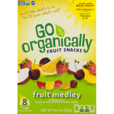 Go Oganically Go Organically Fruit Snacks Fruit Medley