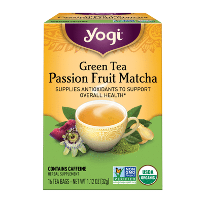 Yogi Tea Green Tea, Green Tea Passion Fruit Matcha Tea, Supplies Antioxidants to Support Overall Health