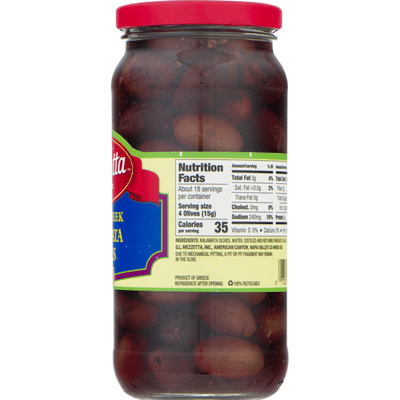 Mezzetta Olives, Kalamata, Greek, Pitted