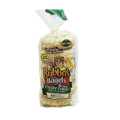 Bubba's Bagels, Everything with Flax Seeds, Sliced