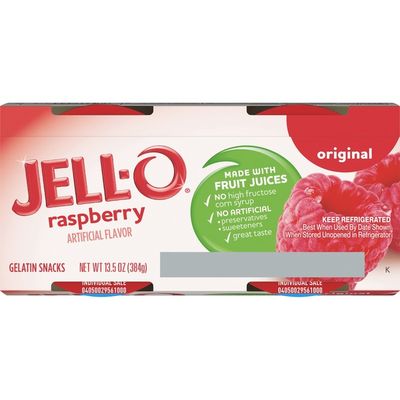 Jell-O Original Raspberry Ready-to-Eat Gelatin Snacks