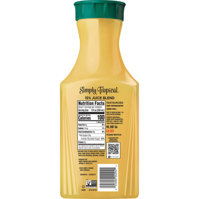 Simply Tropical Fruit Juice, All Natural Non-Gmo