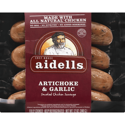Aidells Sausage, Smoked Chicken, Artichoke & Garlic