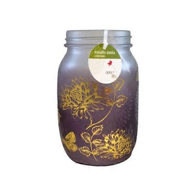 DL Dahlia Collection Metallic Mason Jar