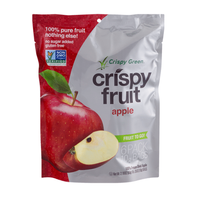 Crispy Green Crispy Fruit, All Apple, 6 Snack Packs