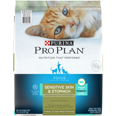 Purina Pro Plan Probiotics, Sensitive Skin & Stomach, Natural Dry Cat ...