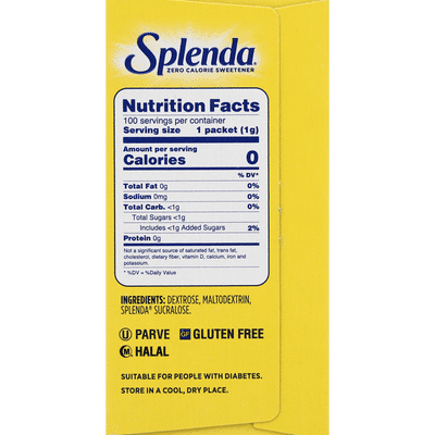 Splenda No Calorie Sweetener, Packets