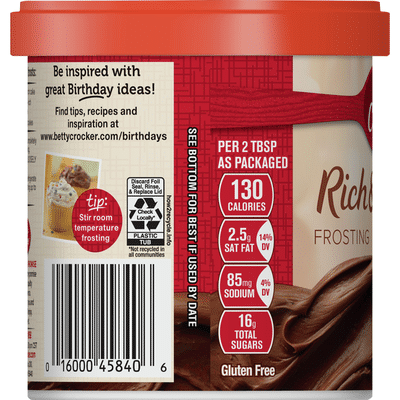 Betty Crocker Gluten Free Chocolate Frosting